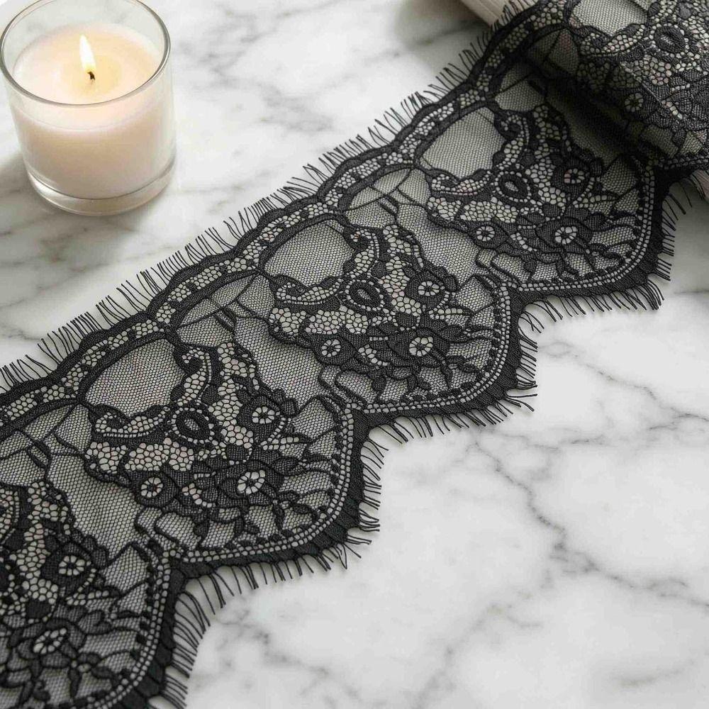 3 metri Tessuto di Pizzo per Ciglia con Motivo Floreale Bordatura Decorativa in Pizzo Nuovo Bordo in Pizzo Floreale Arredamento per la Casa