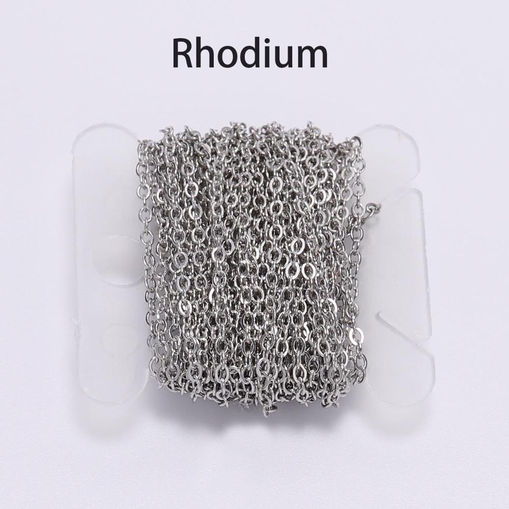 5 m/lot Gold/Bronze Plated Necklace Chain For Jewelry Making Findings DIY Necklace Chains Materials Handmade Supplies
