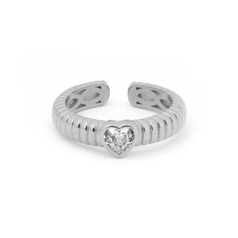 Shertz Volume Donut Heart Cubic Ring