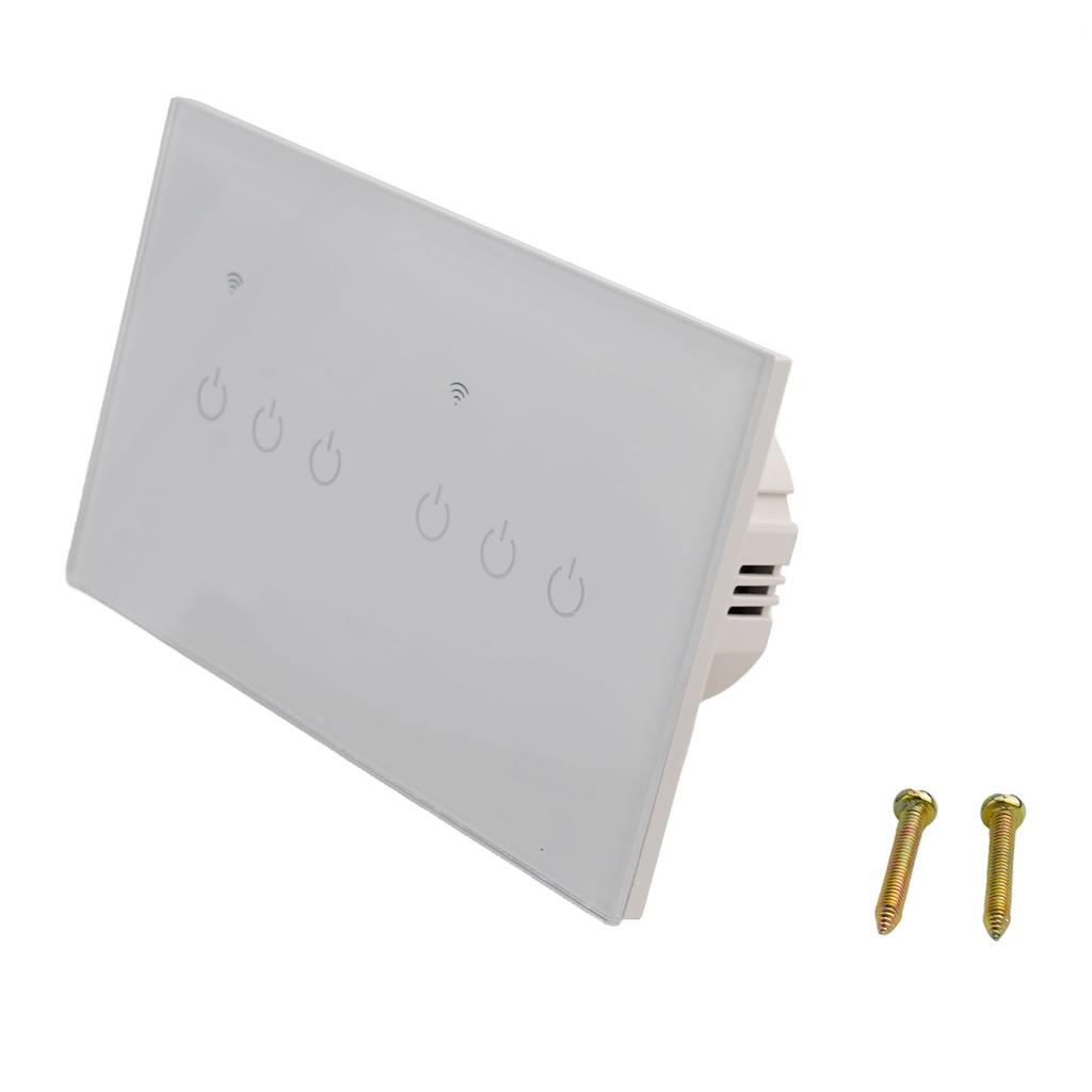 Touch Switch Smart Home Voice Commands White 146*86*35mm App Remote Control EU Glass Panel Lights Or Appliances Brand New