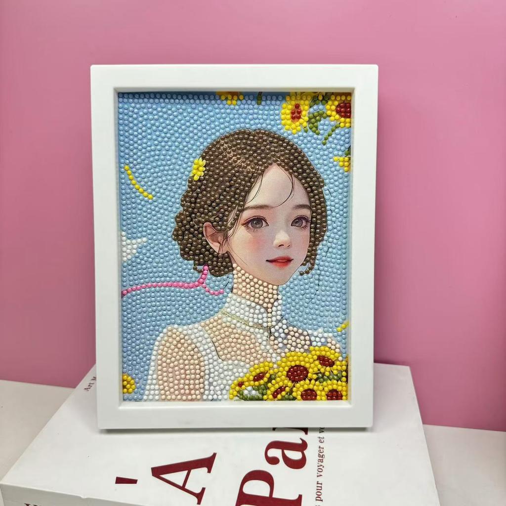 Children'S Diamond Painting Framed Handmade Diy Material Bag Sanrio Diamond Paste Painting Concentration Toy