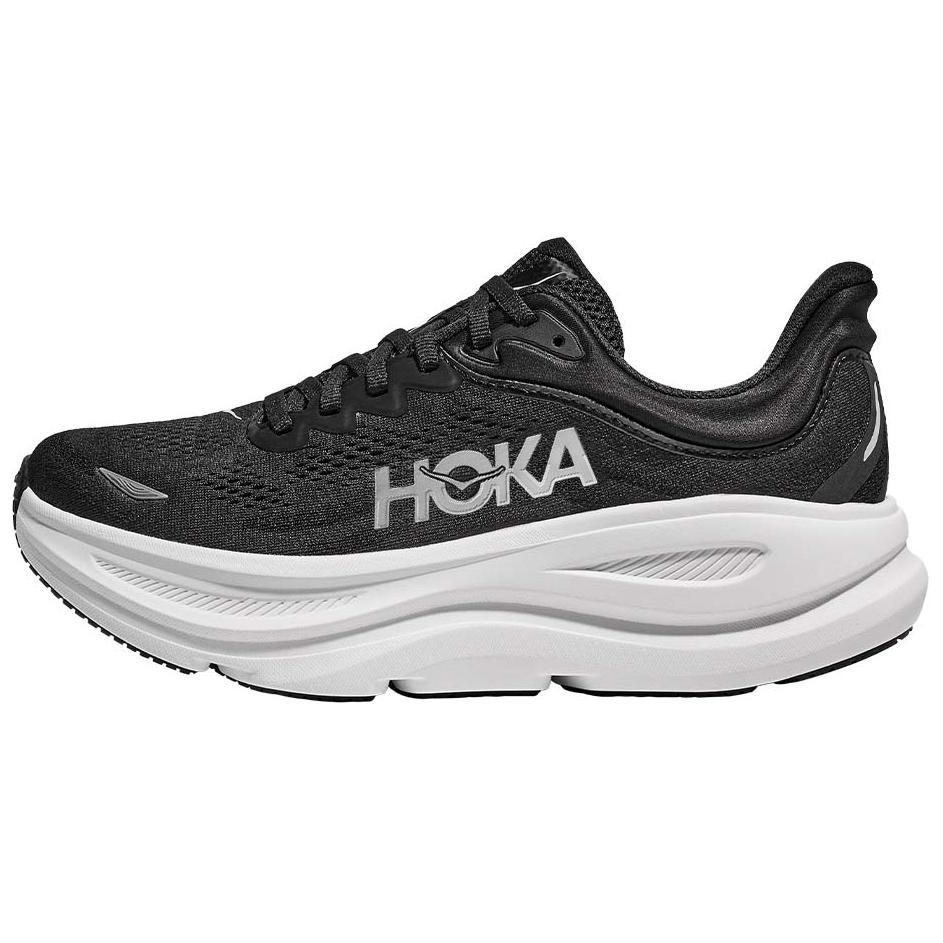 HOKA ONE ONE Bondi 9 Wide  Black White  Men s 1162013-BWHT