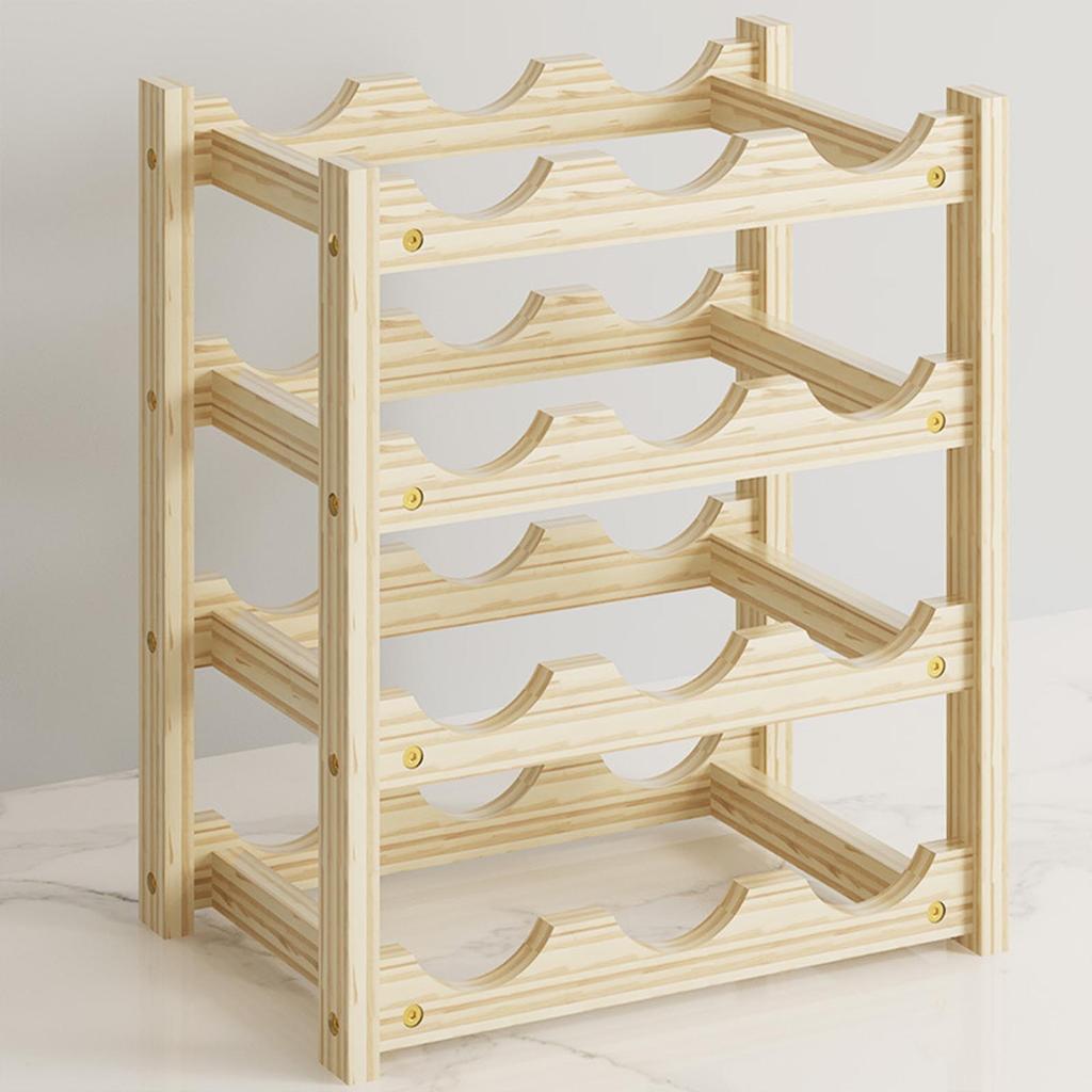 2/3/4 Tiers Wooden Wine Racks Home Bar Party Display Glass Holder Shelf Decoration Red Wine Storage Rack Stand Organizer