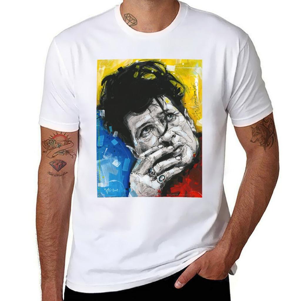 Herman Brood Watercolor T-Shirt Tees Boys Whites T Shirt Men