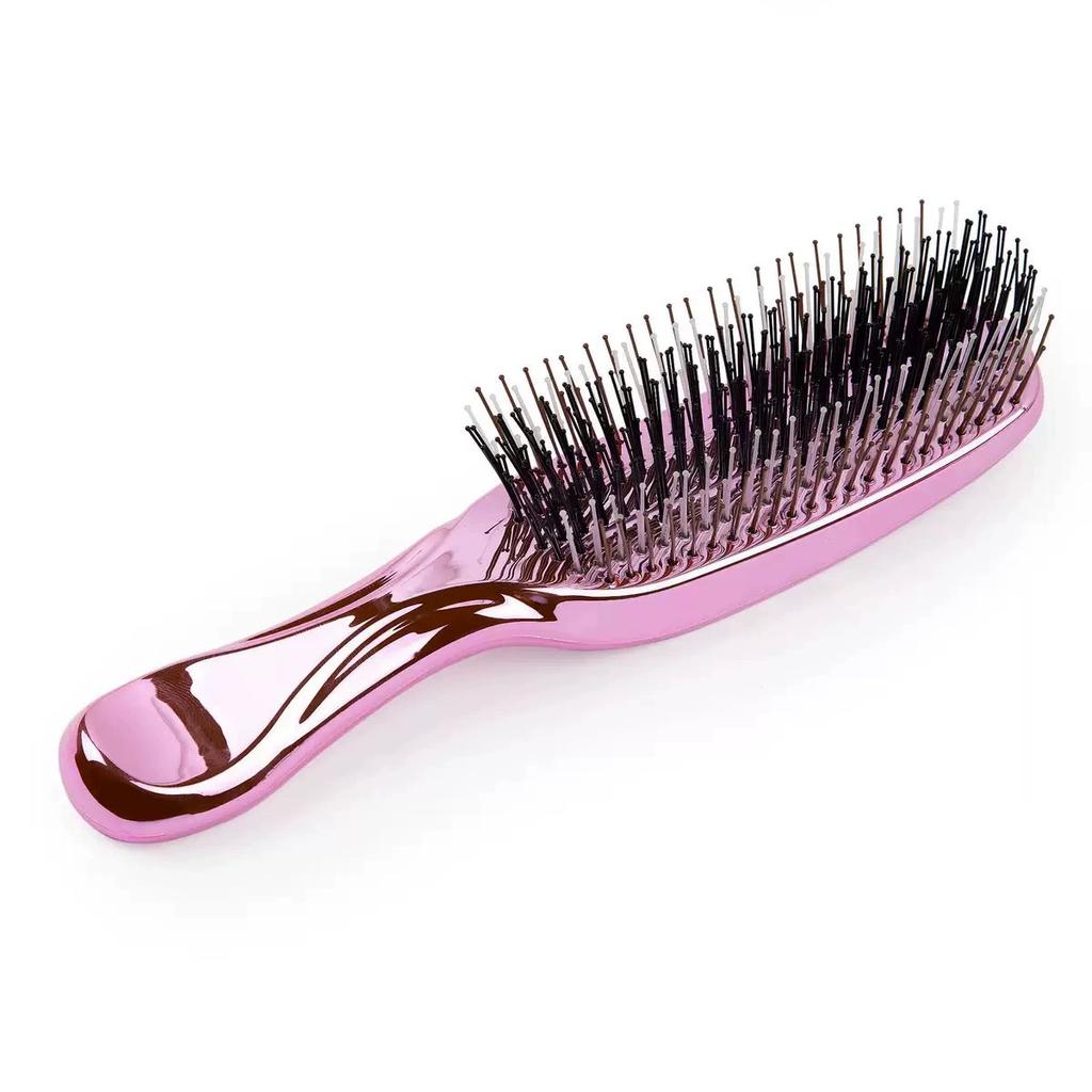 Hoofdmassager Hoofdhuidborstel Haarmassager Shampooborstel Natte plastic ontwarborstel Haarreinigingskam Roségoud