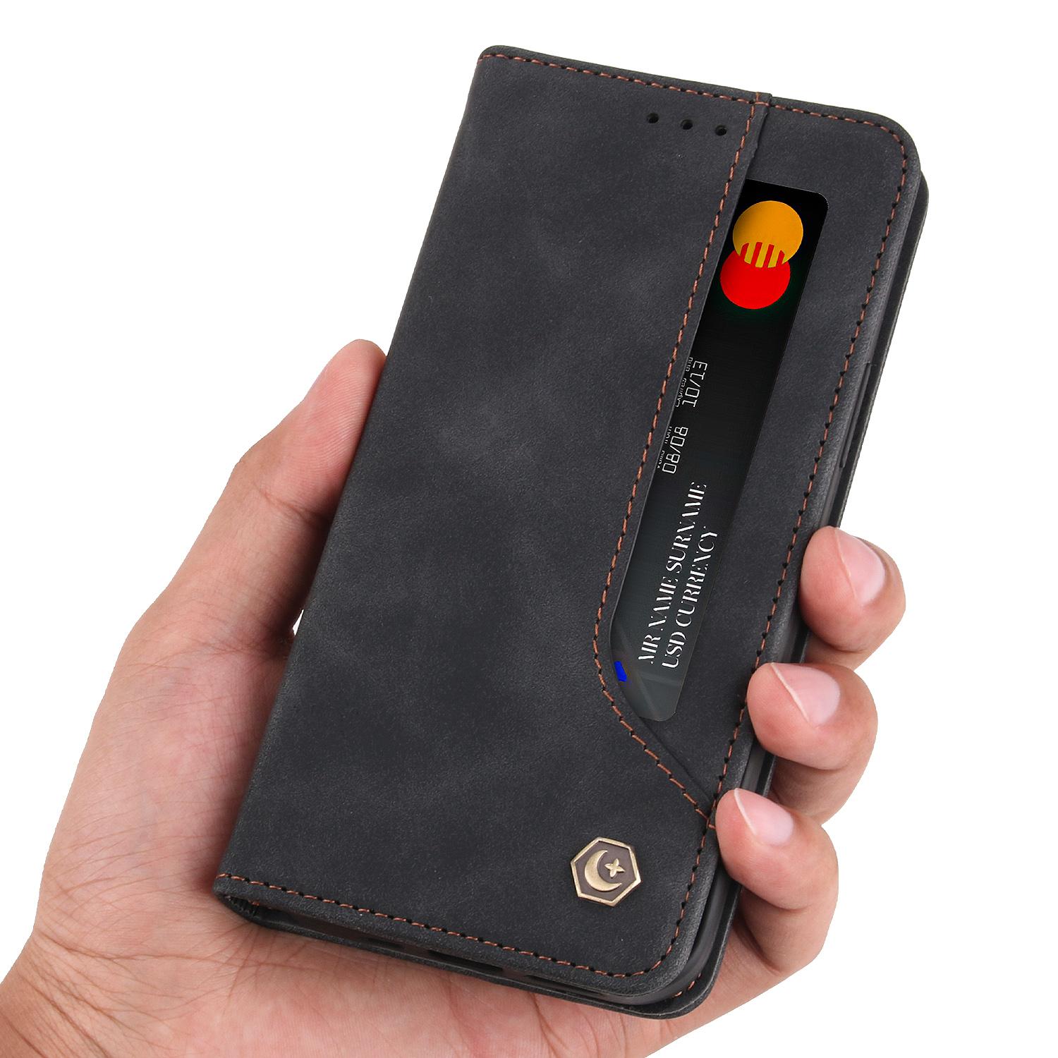 

Phone Case For Samsung Galaxy A33 5G A 33 Business Magnetic Flip Leather Cover Book Style Card Holder Luxury Wallet Etui Coque For Galaxy A33 5G чёрный