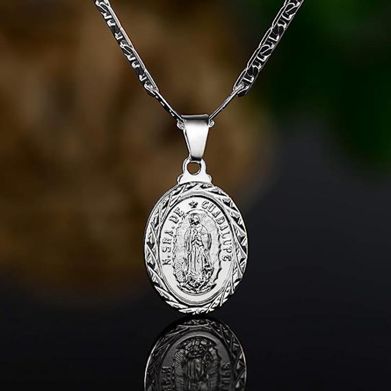 Men'S Items, Personalized Trend Day Chain, Oval Listing Pendant, Character Necklace.