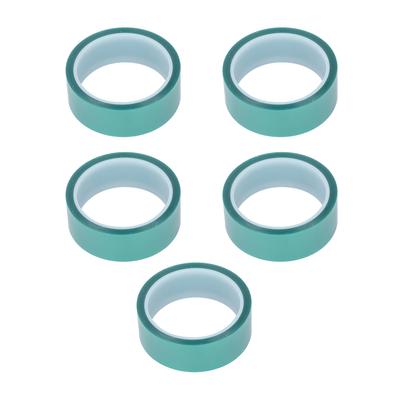 5 szt. Taśma maskująca zielona, szerokość 33 mm, długość 33 m, ochrona przed malowaniem natryskowym, taśma PET o wysokiej temperaturze