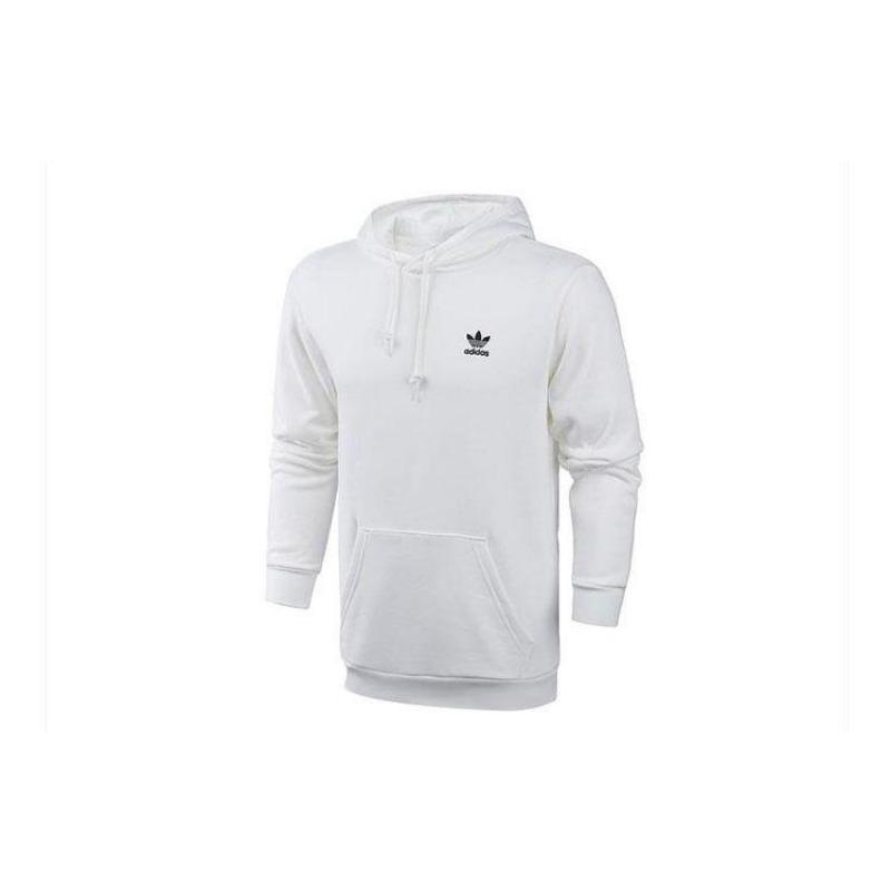adidas Originals Unisex Heart Print Hooded Sweatshirt White GK7163