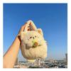 New Rabbit Kitten Plush Toy Backpack Stuffed Animal Rabbit Hold Peach Cat Hold Avocado Portable Shoulder Bag Girl Birthday Gifts