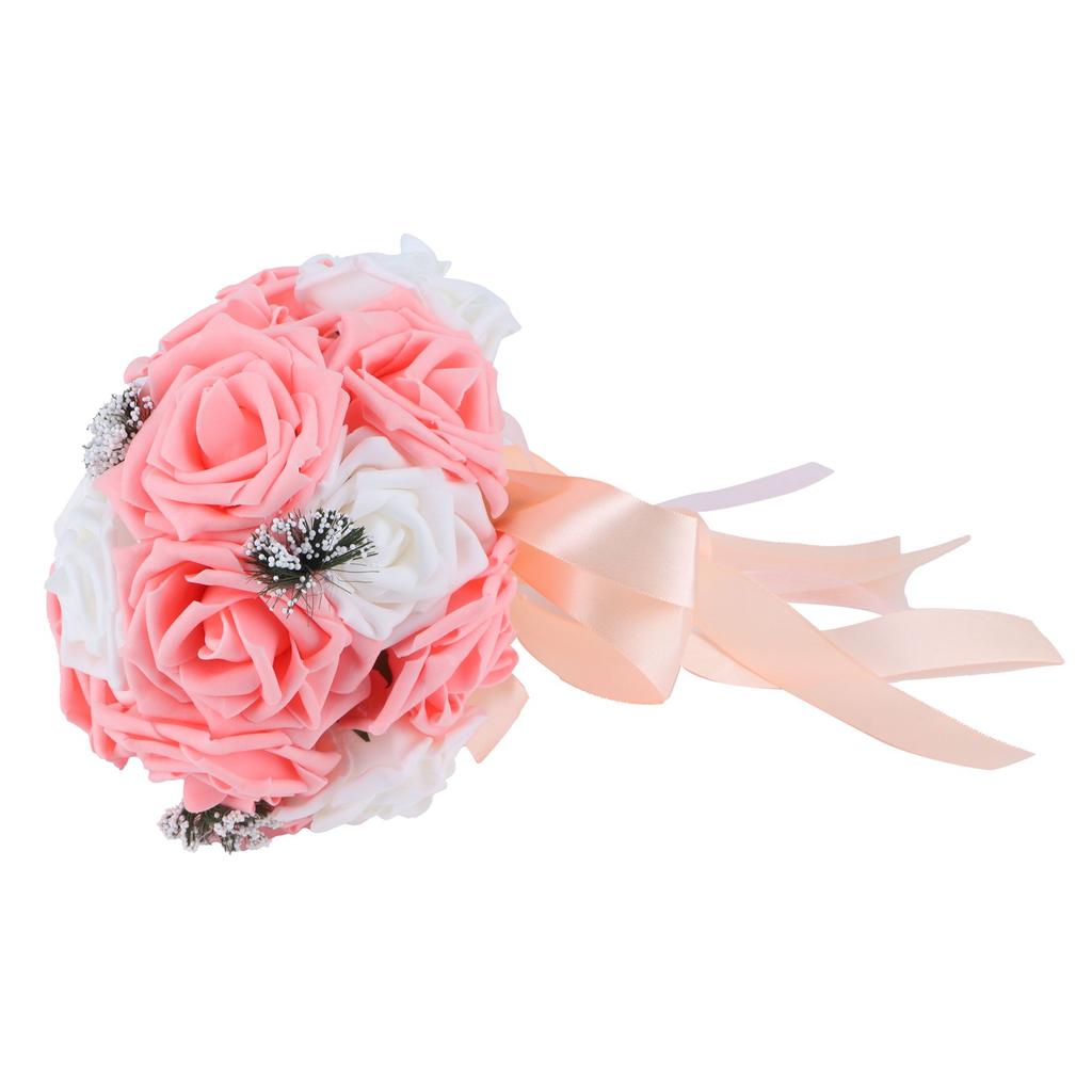 Bridal Bouquet PE Artificial Flowers Bunch for Wedding Stage Office Home Decoration