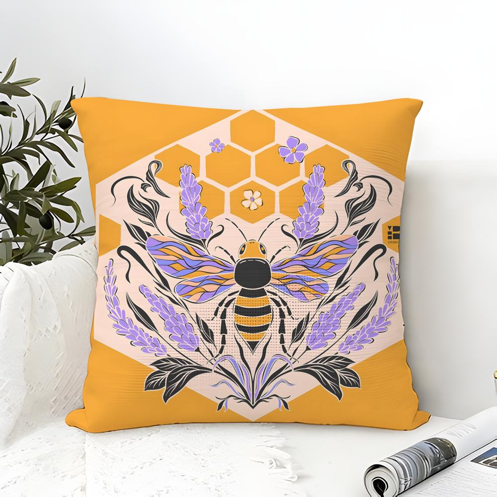 Simple Farm Crop Flower Print Pillow Case Cotton Linen Fabric Square Zipper Pillowcase Home Decorative Living Room