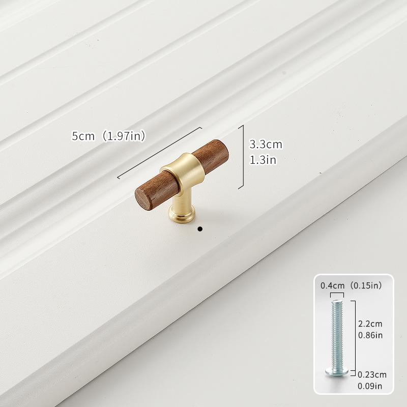 New Style Black Walnut Solid Wood Handle for Cabinets, Drawers, or Wardrobes