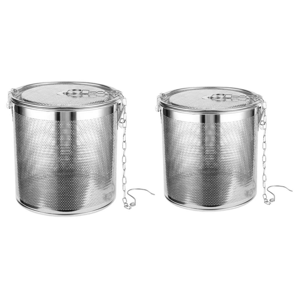 Seasoning Filter Brewing with Chain Hook Loose Leaf Tea Steeper Teaware Tea Filter Spice Stainless Steel Seasoning Strainer