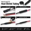 3/10M Black Heat Shrink Wrap Tubing 2:1 1-18mm, Polyolefin Insulation Sleeving for Cable Wire Repair, Splice Protection