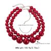 Trendy Personalized Design Big Small Round Bead Beaded Necklace Set Exaggerated Simple Fashion Choker Necklace For Women