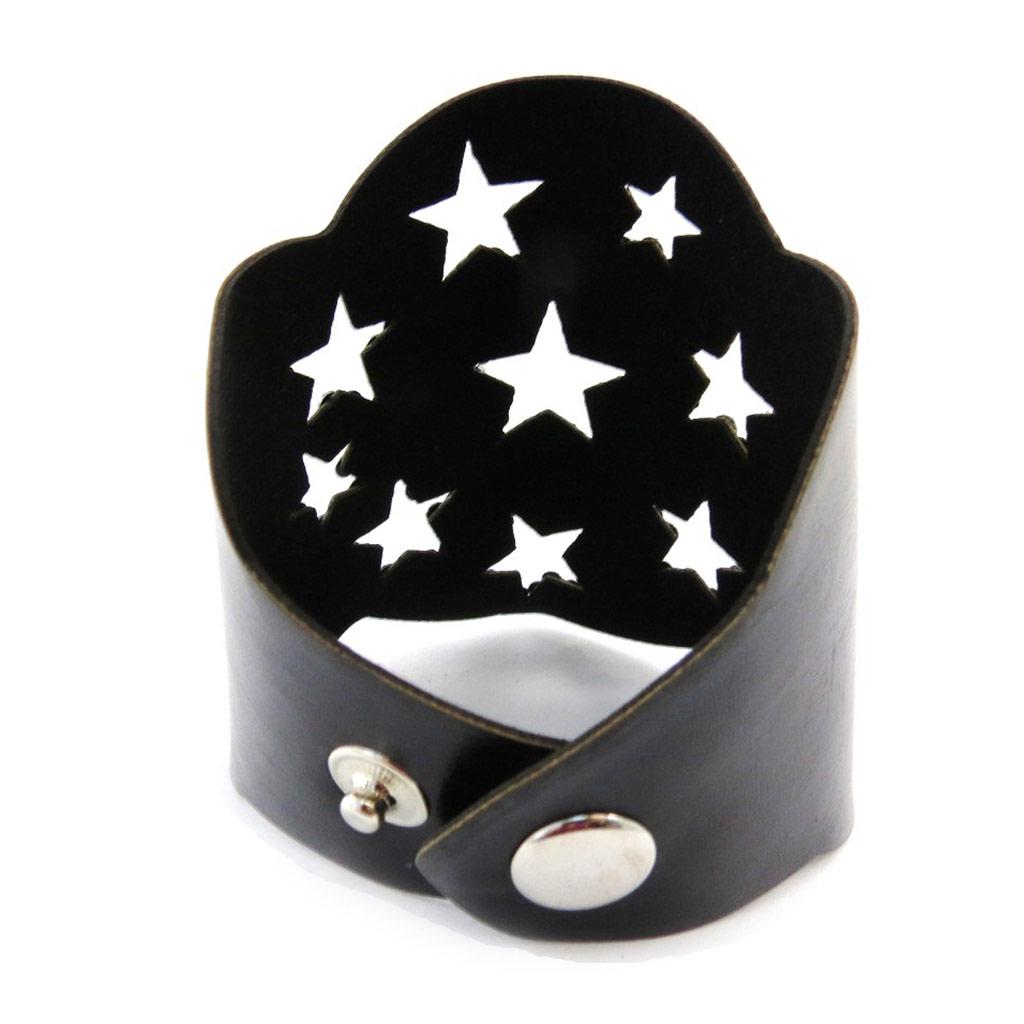 Les Trésors De Lily [J1721] - Black Gray 'Stars' Designer Bracelet