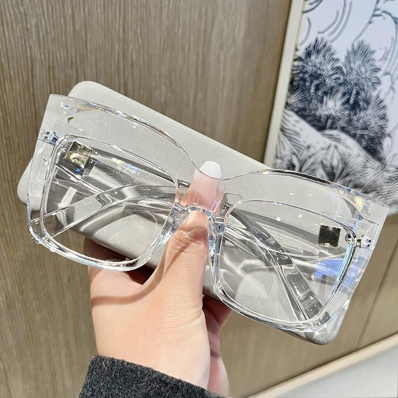 Fashion Jelly Color Cat Eye Glasses for Women Clear Lens Glasses Party Decorative Spectacles Accessory Eyewear