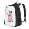 Waddles Teen College Student Backpack Pattern Design Bags Waddles Dippers Hat Cute Pig Fun