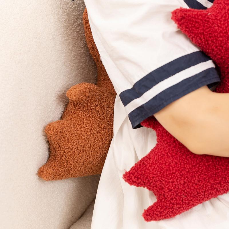 Maple Leaf Pillow Artificial Plants Leaves Soft Stuffed Plush Hugging Pillow Home Sofa Cushion Harvest Festival Warm Birthday