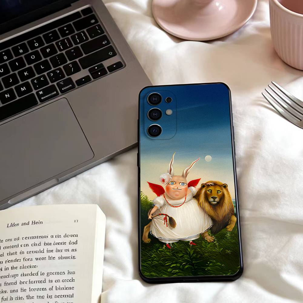 Vintage Rabbit Aristocrat Phone Case For Samsung S25,24,23,22,30,21,10,9,Ultra,Plus,Lite,FE,4,5 G Soft Black Case