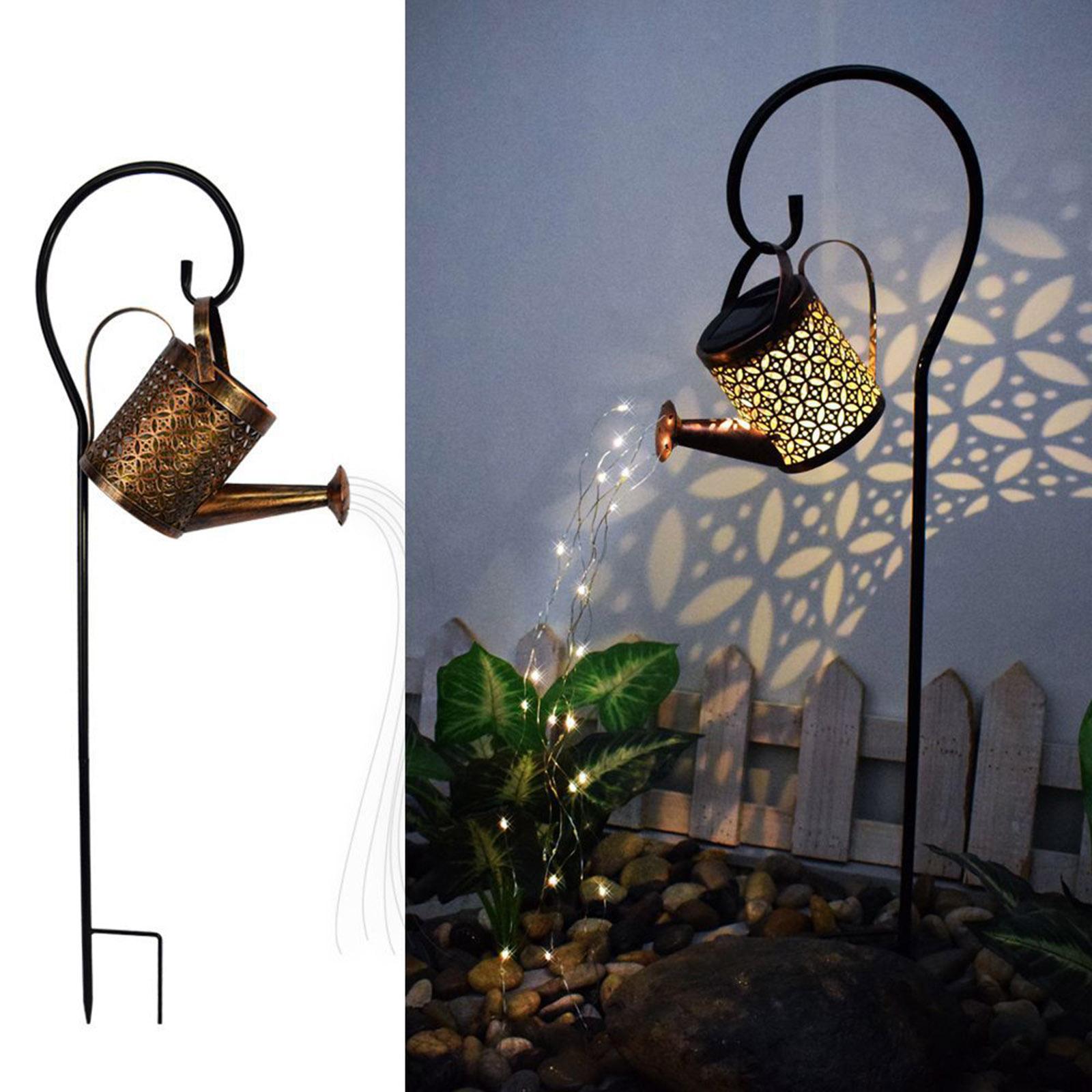 

Solar LED Water Can Art Light Outdoor Decorative Light String Kettle Shower Light for Garden S латунный