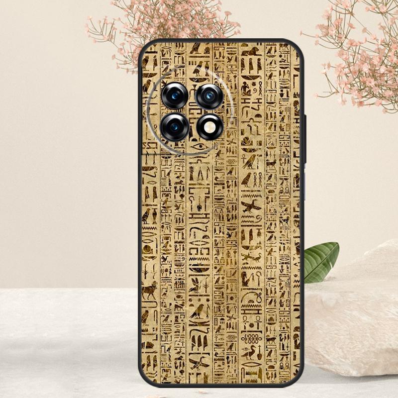 Ancient Egyptian Hieroglyphic Case For OnePlus 10T 8T 9R 10R 12R 8 9 10 Pro 11 12 OnePlus Nord 3 CE 2 Lite N10 N20 Cover