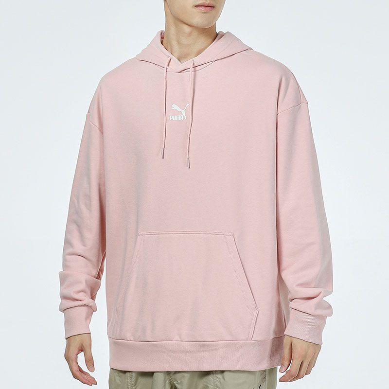 PUMA Sweatshirts Men's Pink Hooded Moderate Regular 533114-36