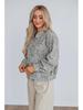 European-American Versatile Loose Washed Print Denim Jacket for Women