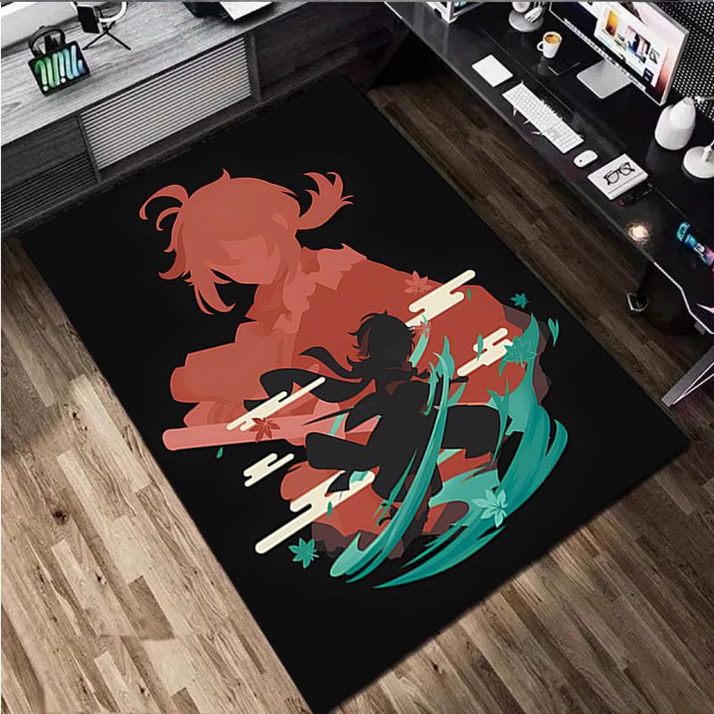 Genshin Impact Rug Home carpet Office Decorative Carpet For Living Room Bedroom Door Mat Floor Carpet Computer Chair Area Rug