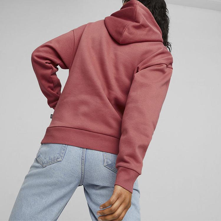 Puma Αμερικάνικο Γράμμα Φαρδύ Casual Φούτερ Γυναικεία φούτερ Κόκκινο-Καφέ 681520-21