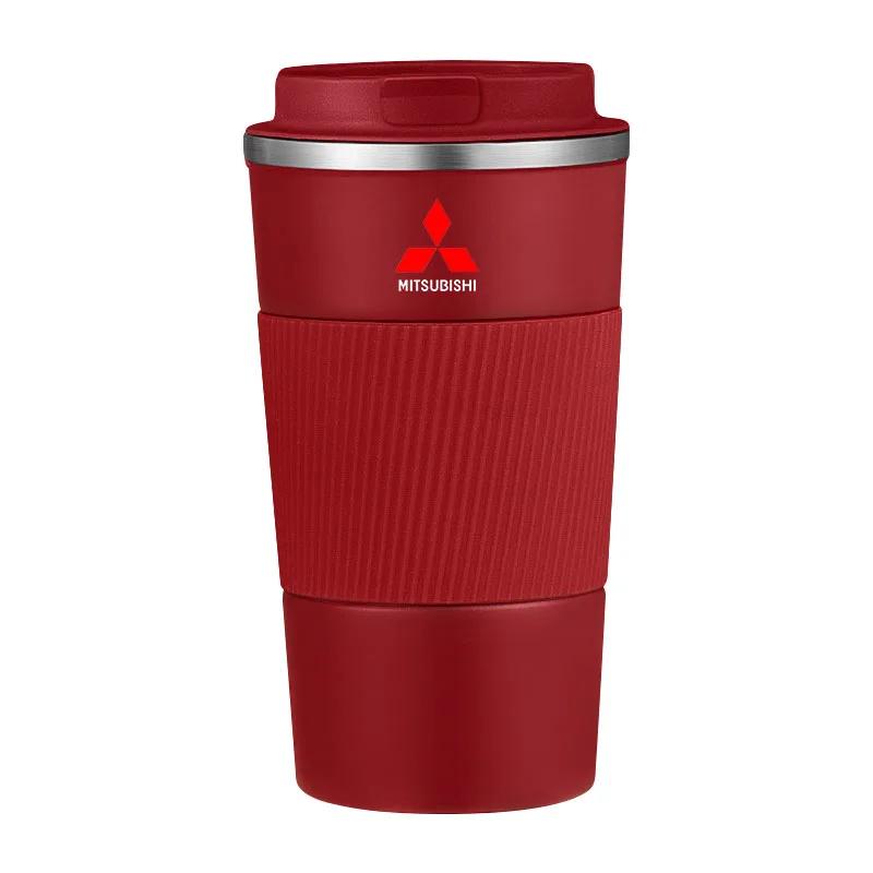 

For Mitsubishi ASX Lancer Pajero Outlander L200 EVO 1Pcs Stainless Steel Coffee Thermos Mug Car Vacuum Flask Travel Thermal Cup червоний