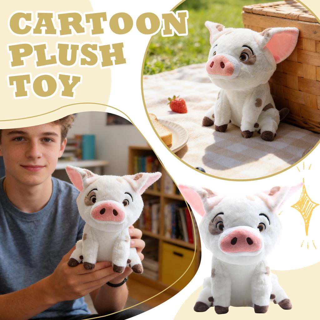 Skin Friendly Short Plush Pig Doll 7.87 Inches, Sitting Toy For Gifting & Collecting