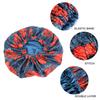 Bonnet Cap Floral Print African Style Satin Polyester Comfortable Hair Care Hat for Daily Wear