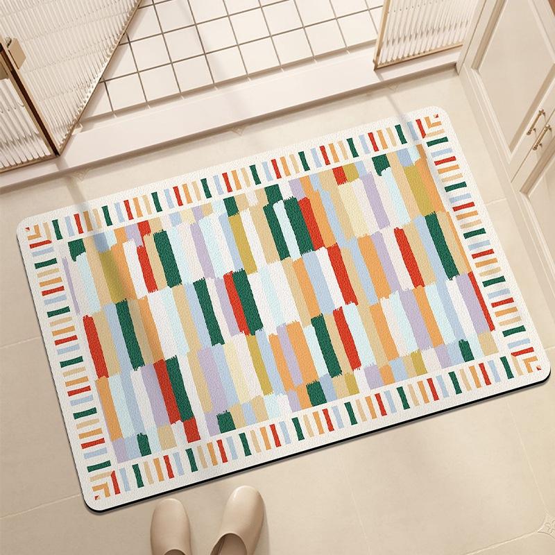 Toilet absorbent non-slip foot mat toilet shower door mat floor mat simple bathroom floor mat diatom mud cushion