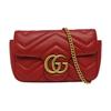 [Pre-Owned] GG Marmont Vintage Metal Logo Quilted Leather Mini Shoulder Bag - Very Good #WJ3IUX