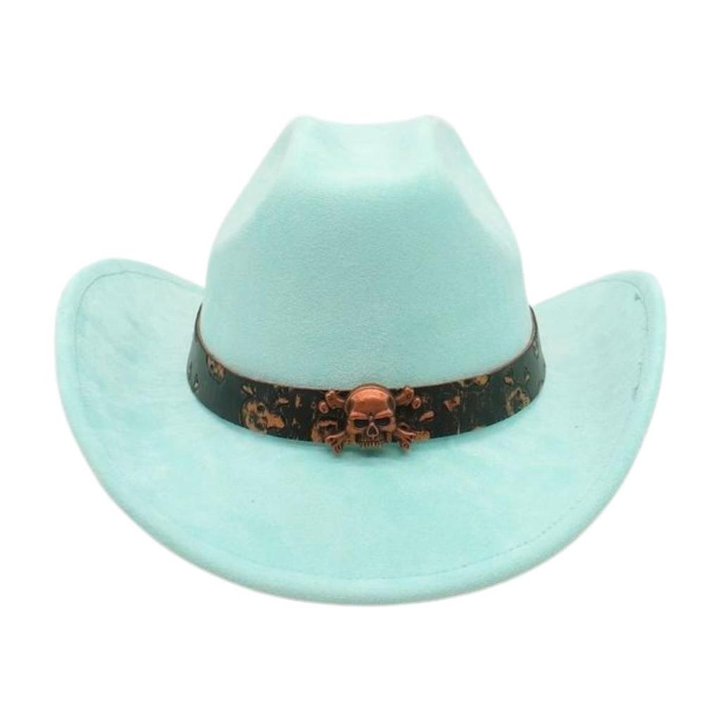 Foreign Trade  Tourism Top Hat Niche Western Cowboy Hat Niche Ethnic Style Skull Stage Dance Performance Hat