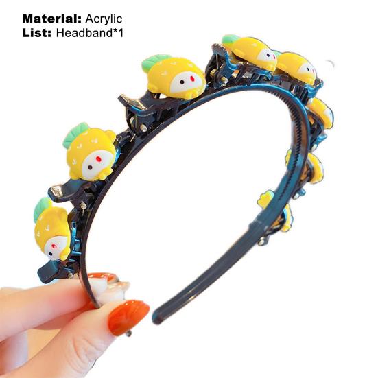 Kid Headband Various Patterns High Elasticity Decorating Colorful Cute Hair Band Clip Strawberry Headwear Accessory for Girls