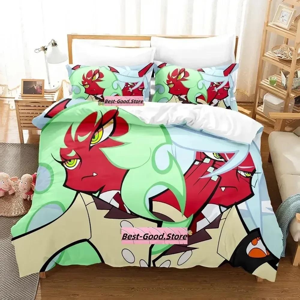 

New Anime Panty Stocking Bedding Set Printed With Pillowcase Bed Duvet Cover Soft Single Double Queen Super King Size Adult Kid EU Single(135*200cm)3pcs