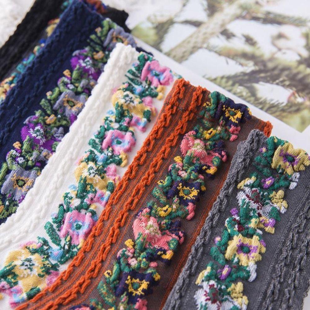 Polyester Cotton Embossed Cotton Socks Harajuku Kawaii Girl Knitting Socks Fashion Socks  Girls