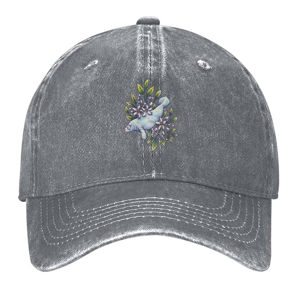 2026 Orange Blossom Manatee Ocean Tropical Art Baseball Cap Golf Wear Visor Mountaineering Sun Caps Designer Man Women's