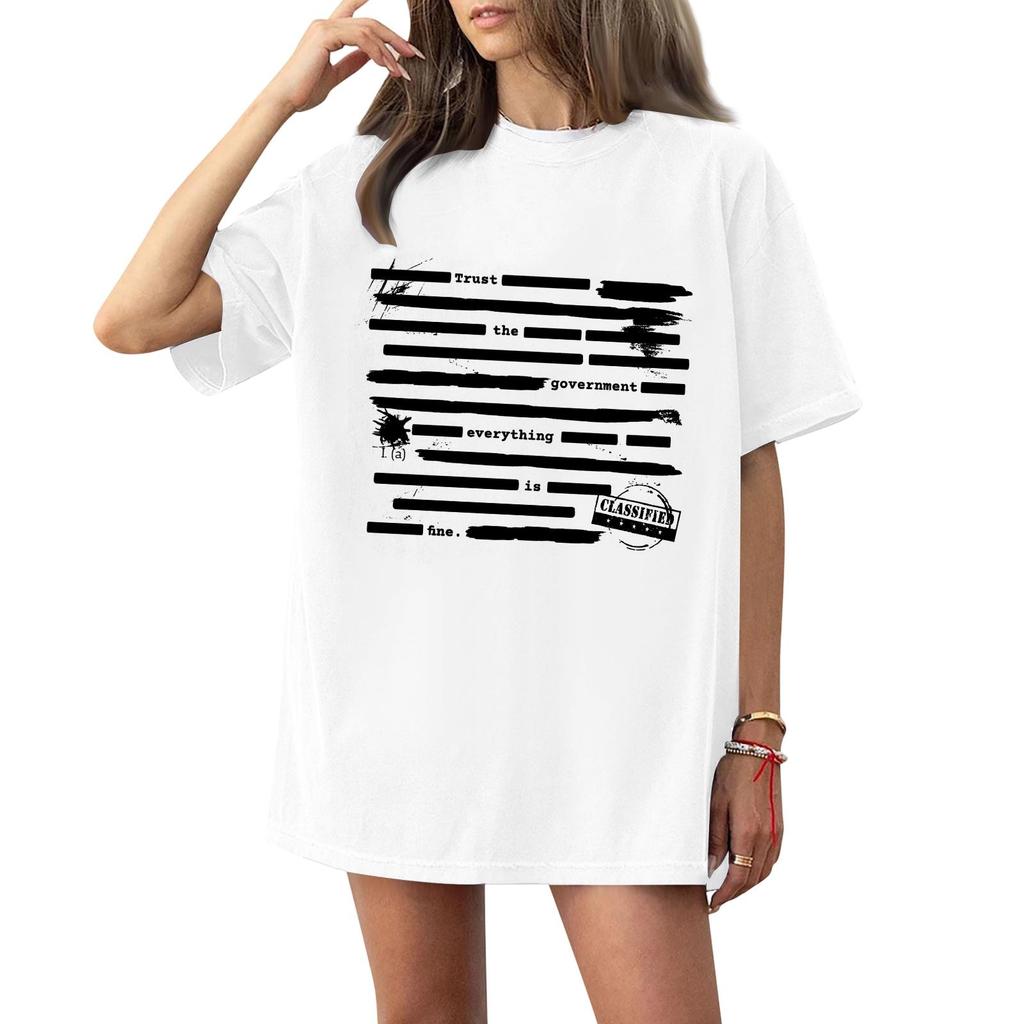 Women's And Men's Fashionable Round Neck Casual Print Short Sleeved T-shirt Top