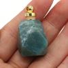 Natural Stone Perfume Bottle Pendant Polygon Semi-precious for Jewelry Making DIY Necklace Accessory