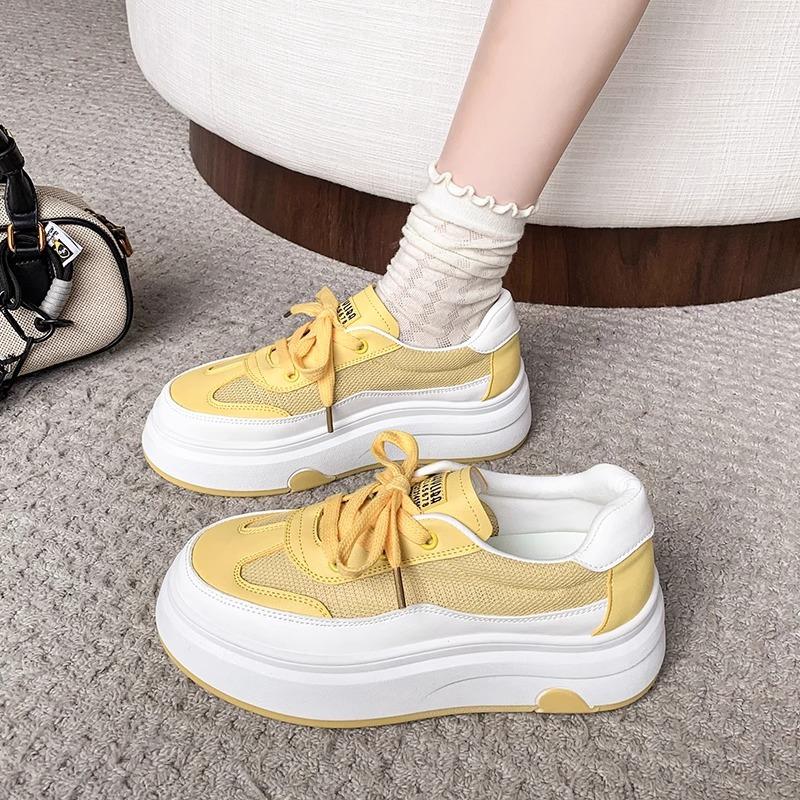 

женские летние дышащие повседневные кеды на толстой подошве, женская спортивная обувь 35