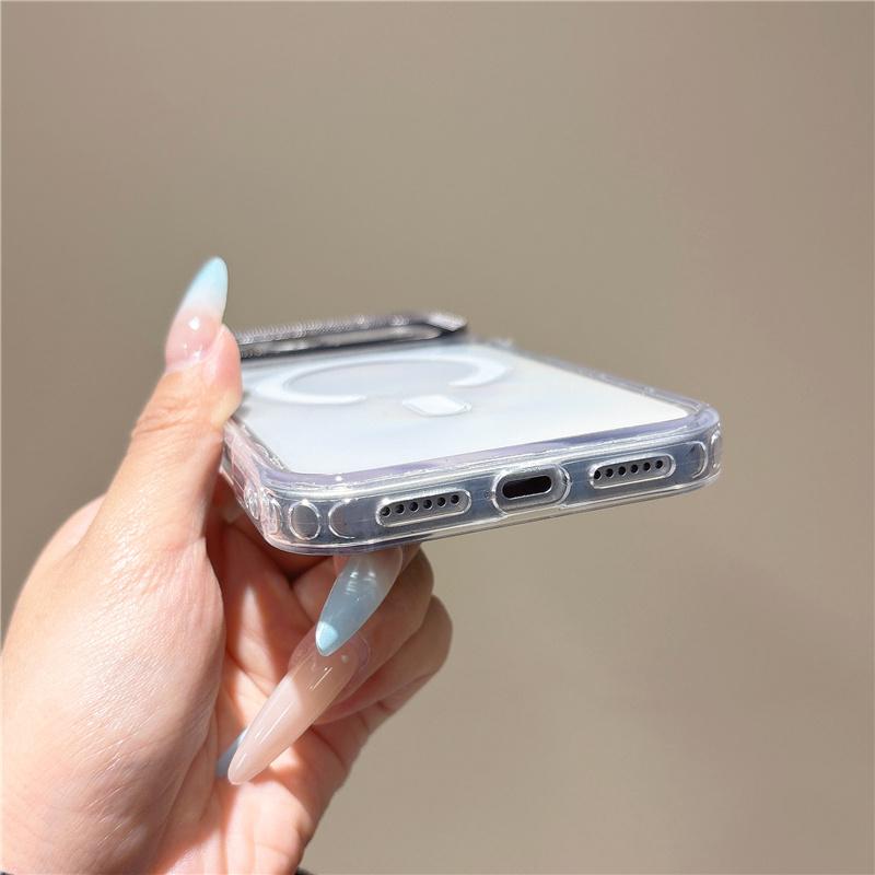 Transparent Wireless Charging Magnetic For Magsafe Case For Apple iPhone 17 16 15 14 13 Pro Max Shockproof Hard Acrylic PC Cover