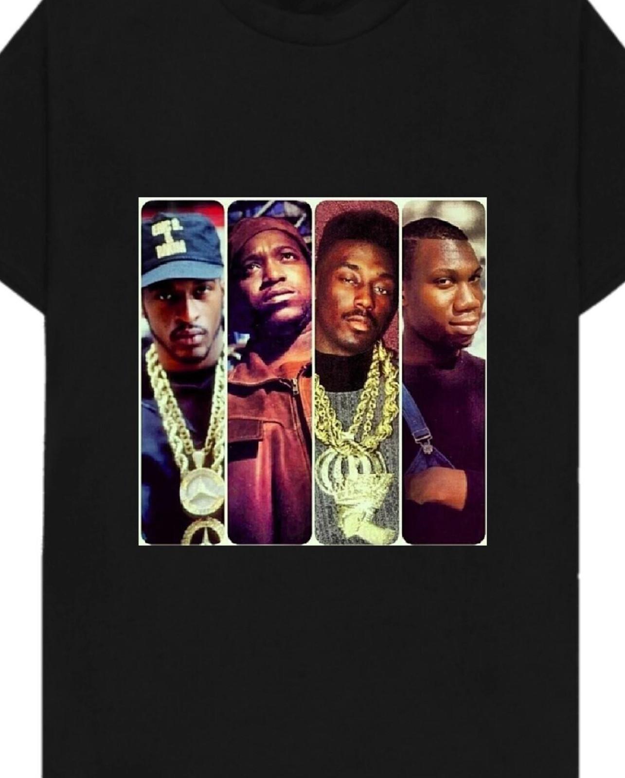 Hip Hop T-shirt Rakim Kool G Rap Big Daddy Kane short sleeve black S разноцветный