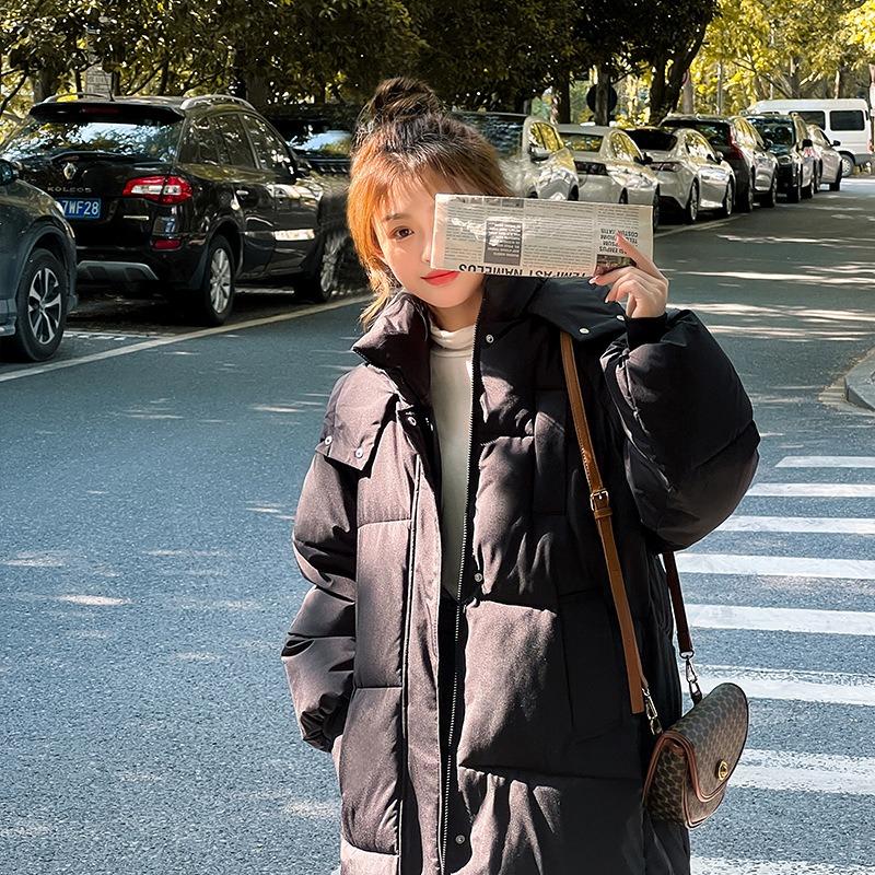 Thickened down cotton-padded clothes women's long loose bread clothes cotton-padded clothes winter new cotton-padded jacket