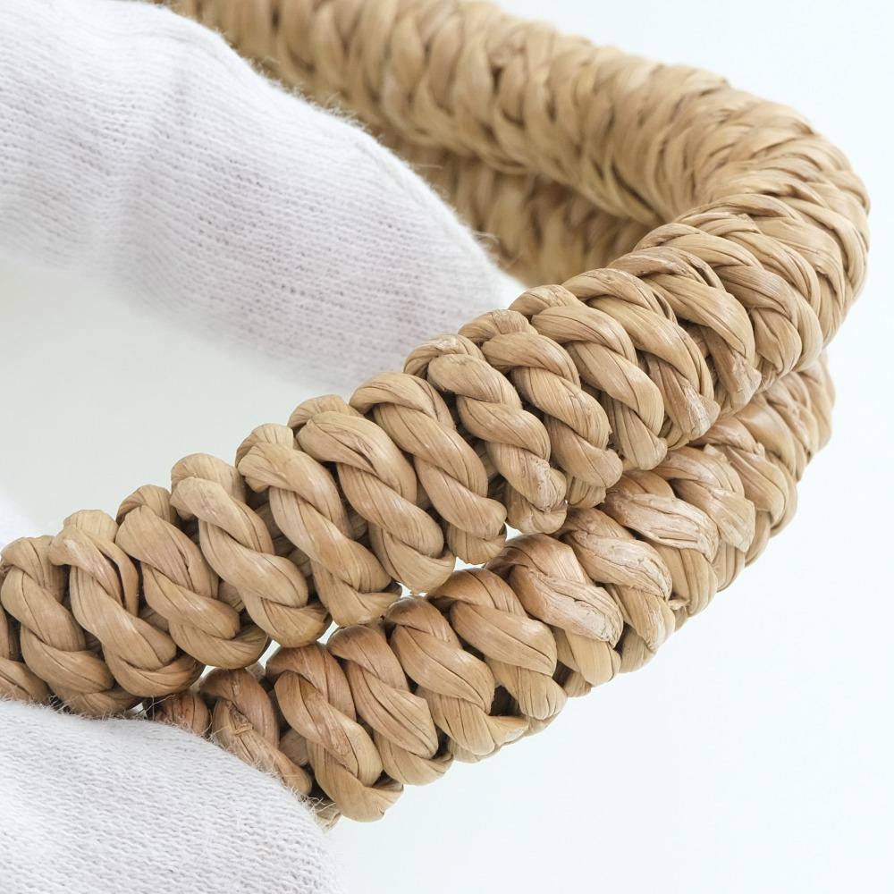 Anya Hindmarch Basket Bag Handbag Beige Raffia Women Used