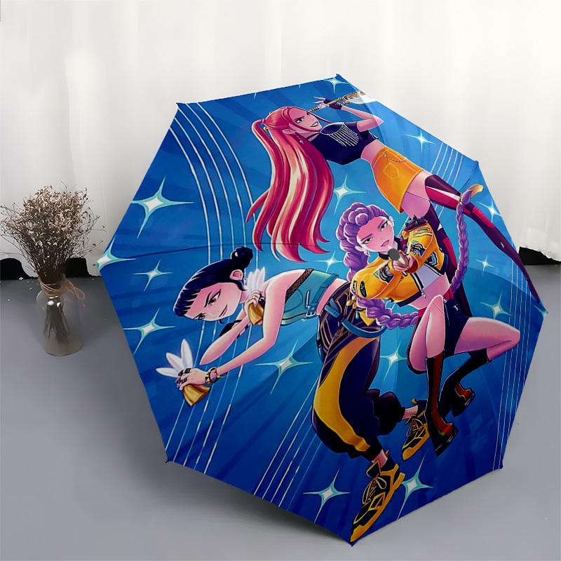 1pc Starlit Adventure: Automatic Opening/Closing Umbrella with Portable Tri-Fold Design, 8-Bone Iron Frame - Outdoor for Fans, Travelers, Everyday Use
