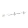 Monaco Six-pointed Star Shape 925 Silver Earrings Women's Silver AE13509XPL